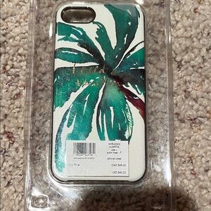 New Kate Spade Palm Tree Phone Case - Green and White